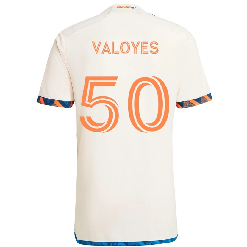 Danxen Kinder Yeiner Valoyes #50 Weiß Blau Orange Auswärtstrikot Trikot 2025/26 T-Shirt Schweiz