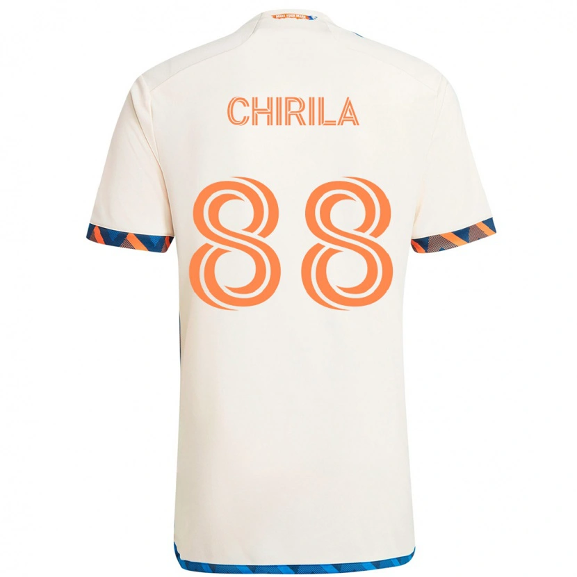 Danxen Kinder Andrei Chirilă #88 Dunkelblau Orange Auswärtstrikot Trikot 2025/26 T-Shirt Schweiz