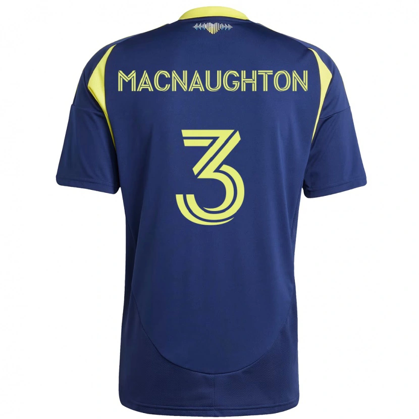 Danxen Kinder Lukas Macnaughton #3 Marineblau Gelb Auswärtstrikot Trikot 2025/26 T-Shirt Schweiz