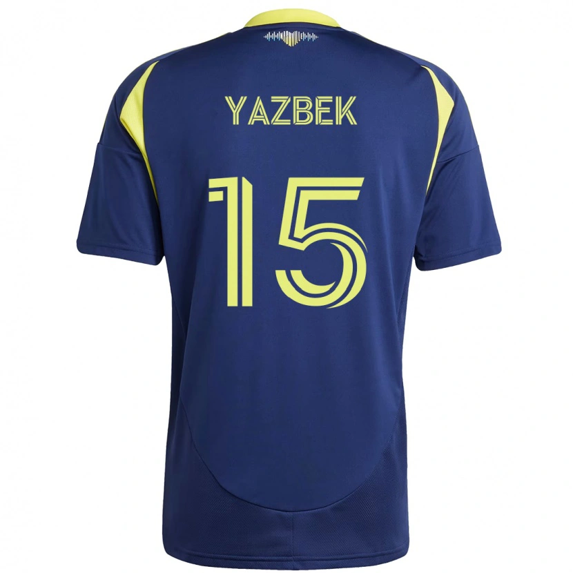 Danxen Kinder Patrick Yazbek #15 Marineblau Gelb Auswärtstrikot Trikot 2025/26 T-Shirt Schweiz