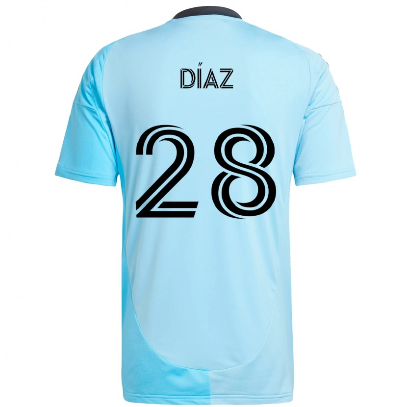 Danxen Kinder Jefferson Díaz #28 Schwarz Blau Auswärtstrikot Trikot 2025/26 T-Shirt Schweiz