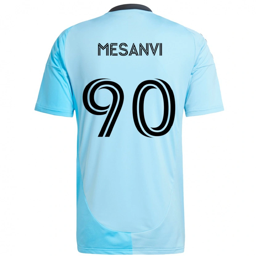 Danxen Kinder Loïc Mesanvi #90 Schwarz Blau Auswärtstrikot Trikot 2025/26 T-Shirt Schweiz