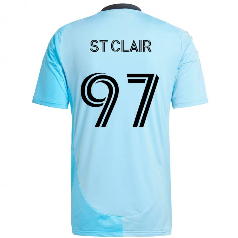 Danxen Kinder Dayne St. Clair #97 Schwarz Blau Auswärtstrikot Trikot 2025/26 T-Shirt Schweiz