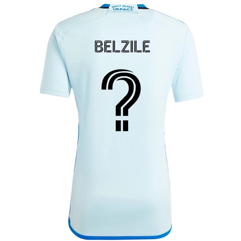 Danxen Kinder Jean-Christophe Belzile #0 Himmelblau Dunkelblau Auswärtstrikot Trikot 2025/26 T-Shirt Schweiz