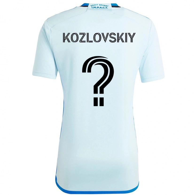 Danxen Kinder Sergei Kozlovskiy #0 Himmelblau Dunkelblau Auswärtstrikot Trikot 2025/26 T-Shirt Schweiz