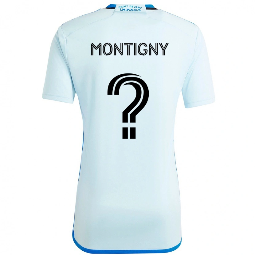 Danxen Kinder Gaël De Montigny #0 Himmelblau Dunkelblau Auswärtstrikot Trikot 2025/26 T-Shirt Schweiz