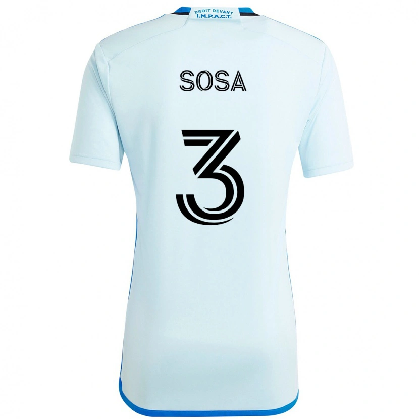 Danxen Kinder Joaquín Sosa #3 Himmelblau Dunkelblau Auswärtstrikot Trikot 2025/26 T-Shirt Schweiz