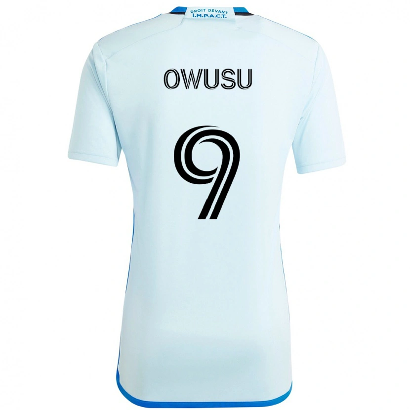Danxen Kinder Prince Osei Owusu #9 Dunkelblau Schwarz Auswärtstrikot Trikot 2025/26 T-Shirt Schweiz