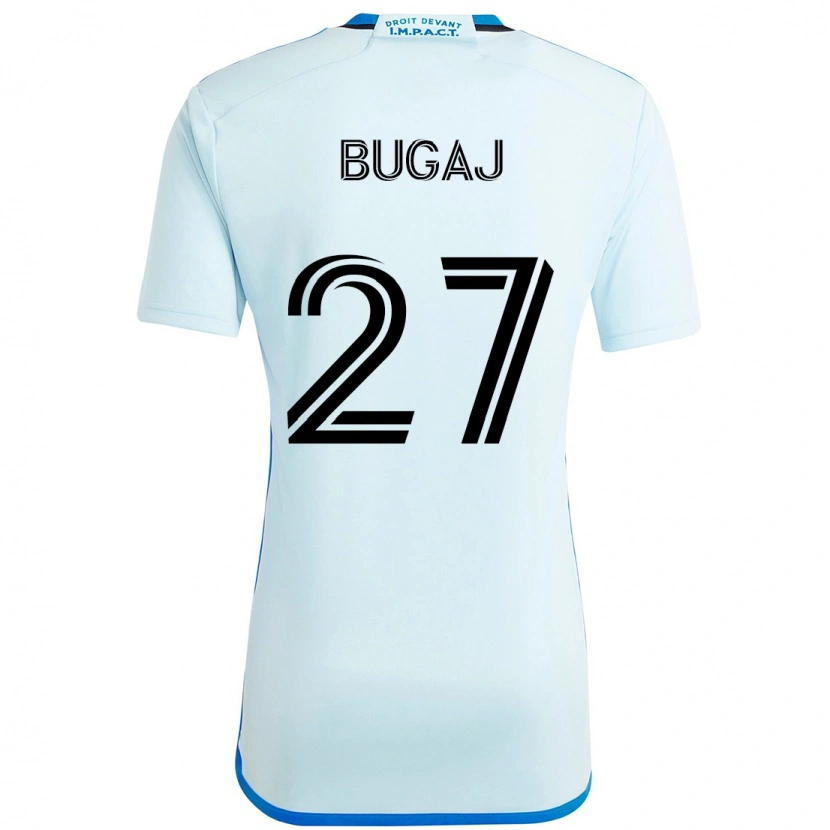 Danxen Kinder Dawid Bugaj #27 Dunkelblau Schwarz Auswärtstrikot Trikot 2025/26 T-Shirt Schweiz