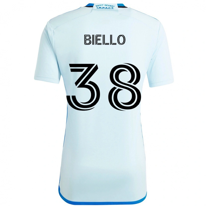 Danxen Kinder Alessandro Biello #38 Himmelblau Dunkelblau Auswärtstrikot Trikot 2025/26 T-Shirt Schweiz
