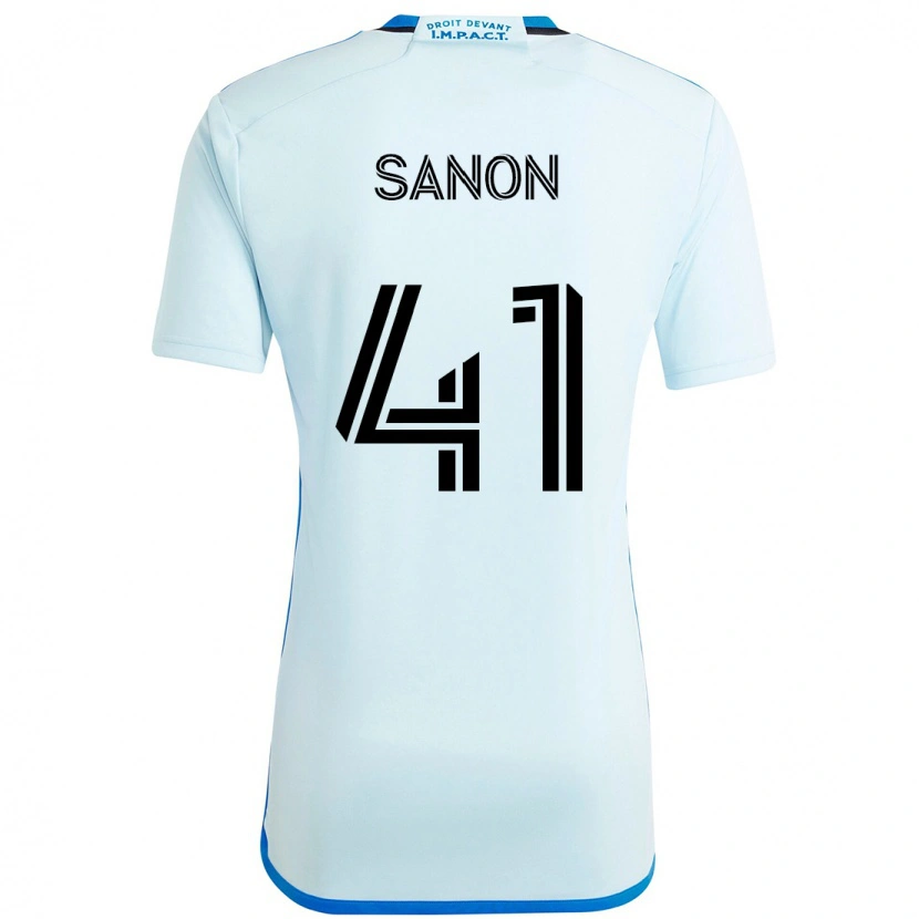 Danxen Kinder Jérémy Sanon #41 Himmelblau Dunkelblau Auswärtstrikot Trikot 2025/26 T-Shirt Schweiz