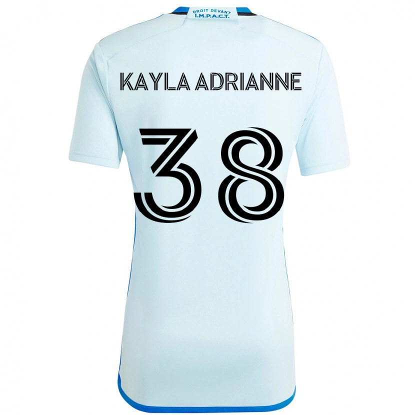 Danxen Kinder Kamdem Kayla Adrianne #38 Himmelblau Dunkelblau Auswärtstrikot Trikot 2025/26 T-Shirt Schweiz