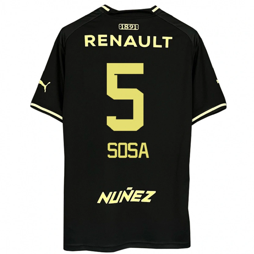 Danxen Kinder Ignacio Sosa #5 Gelb Schwarz Auswärtstrikot Trikot 2025/26 T-Shirt Schweiz