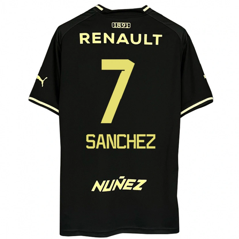 Danxen Kinder Carlos Sánchez #7 Gelb Schwarz Auswärtstrikot Trikot 2025/26 T-Shirt Schweiz
