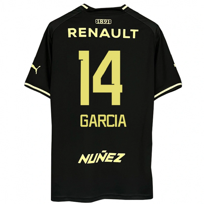 Danxen Kinder Damián García #14 Gelb Schwarz Auswärtstrikot Trikot 2025/26 T-Shirt Schweiz