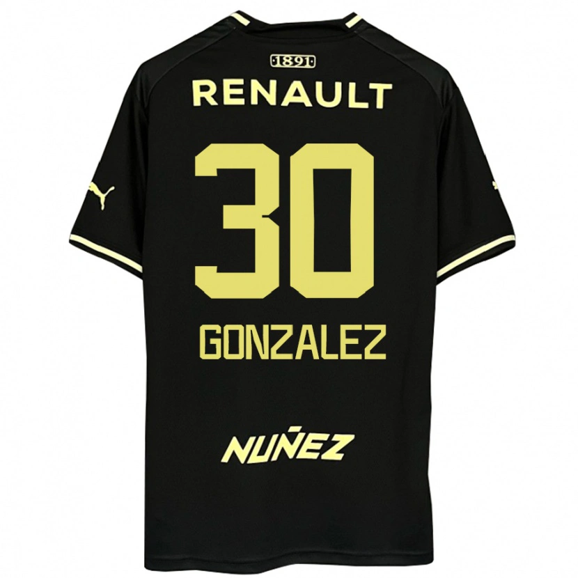 Danxen Kinder Ángel González #30 Gelb Schwarz Auswärtstrikot Trikot 2025/26 T-Shirt Schweiz