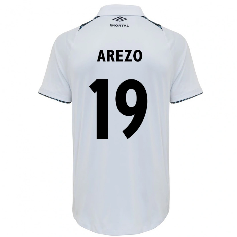 Danxen Kinder Matías Arezo #19 Blau Schwarz Weiß Auswärtstrikot Trikot 2025/26 T-Shirt Schweiz