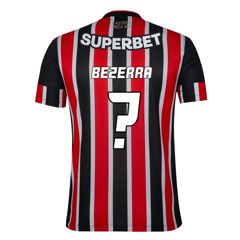 Danxen Kinder Pedro Bezerra #0 Rot Schwarz Weiß Auswärtstrikot Trikot 2025/26 T-Shirt Schweiz