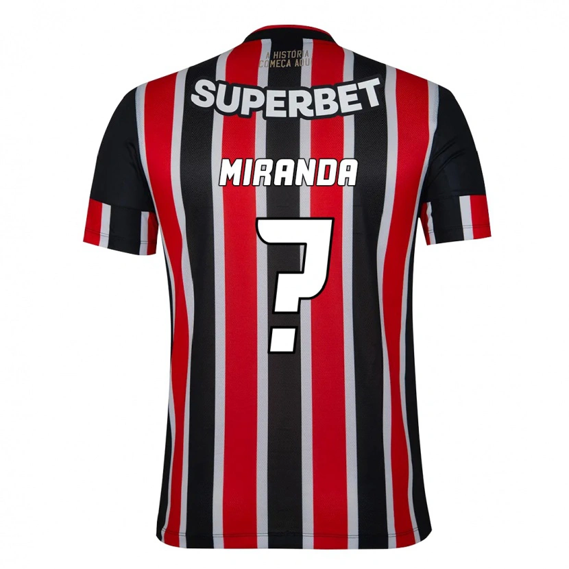 Danxen Kinder Gustavo Miranda #0 Rot Schwarz Weiß Auswärtstrikot Trikot 2025/26 T-Shirt Schweiz