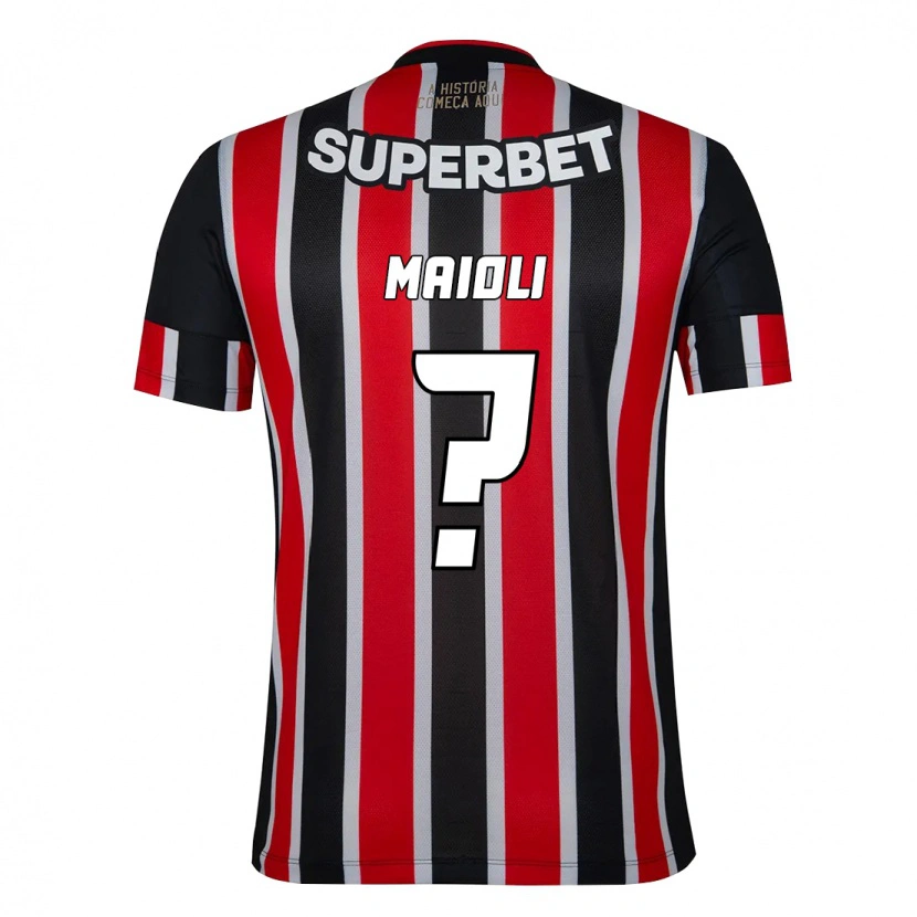 Danxen Kinder Gabriel Maioli #0 Rot Schwarz Weiß Auswärtstrikot Trikot 2025/26 T-Shirt Schweiz