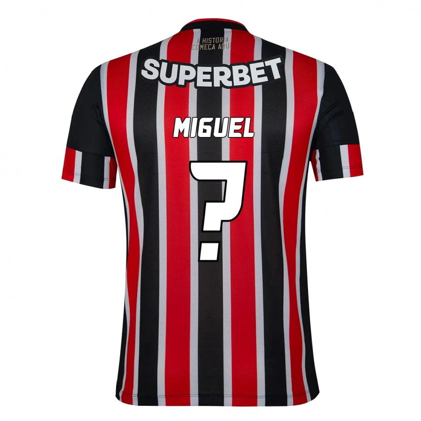 Danxen Kinder Miguel #0 Rot Schwarz Weiß Auswärtstrikot Trikot 2025/26 T-Shirt Schweiz