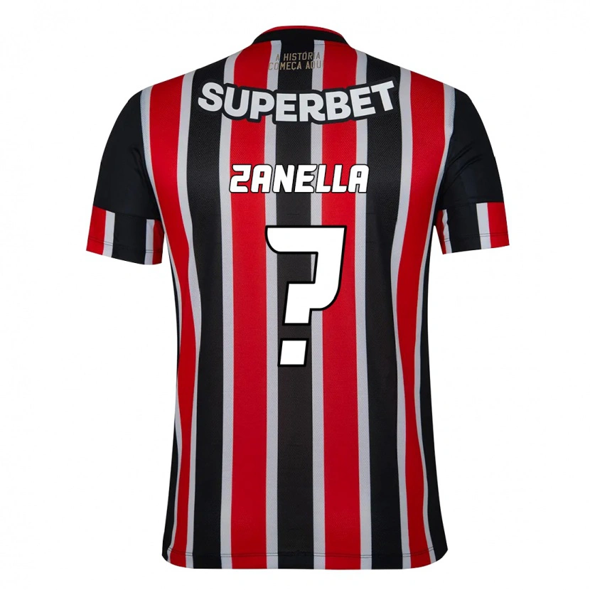 Danxen Kinder Matheus Zanella #0 Rot Schwarz Weiß Auswärtstrikot Trikot 2025/26 T-Shirt Schweiz
