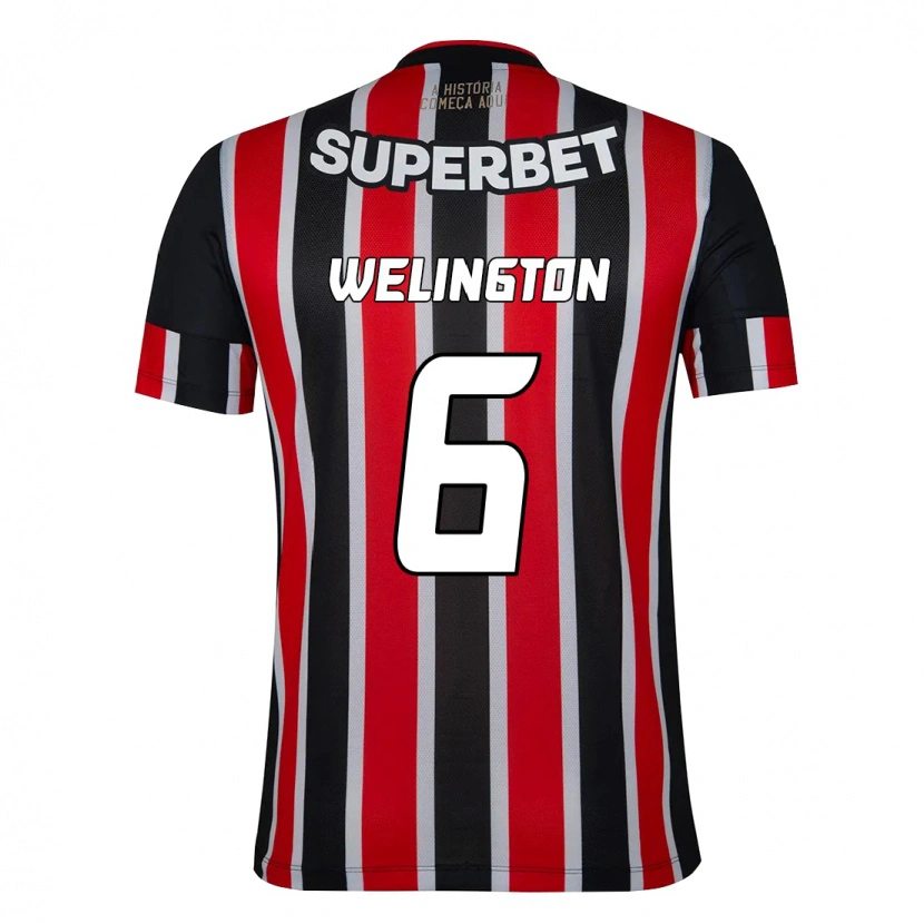 Danxen Kinder Welington #6 Rot Schwarz Weiß Auswärtstrikot Trikot 2025/26 T-Shirt Schweiz