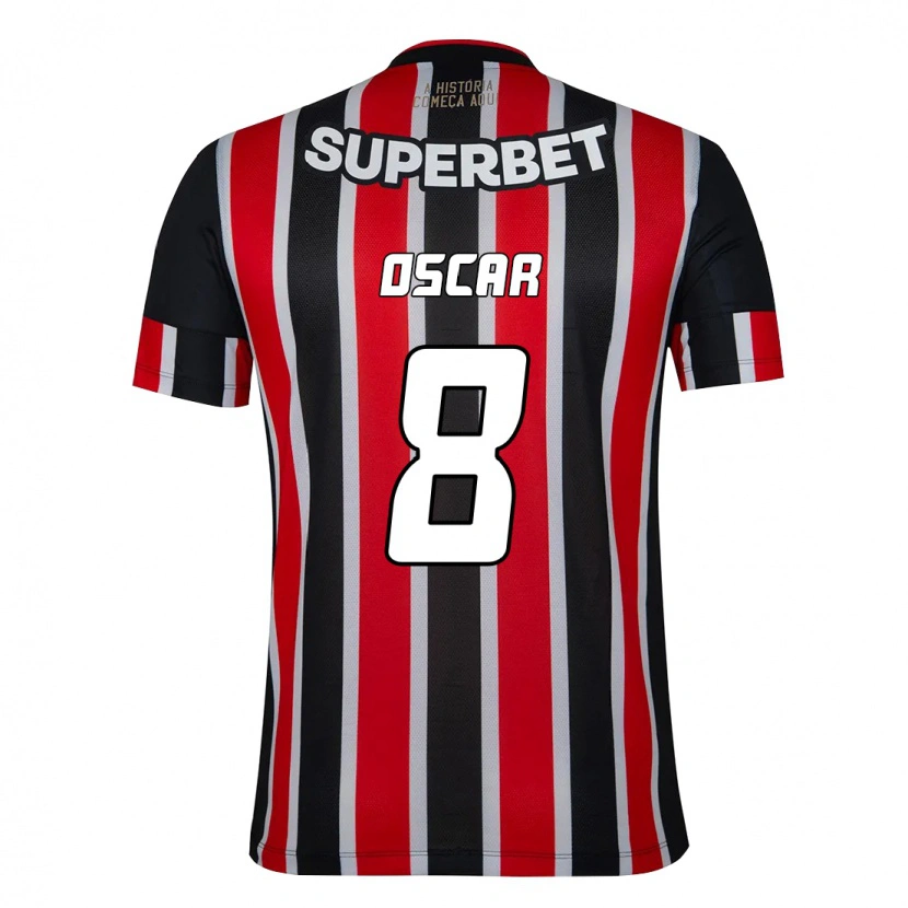 Danxen Kinder Oscar #8 Rot Schwarz Weiß Auswärtstrikot Trikot 2025/26 T-Shirt Schweiz