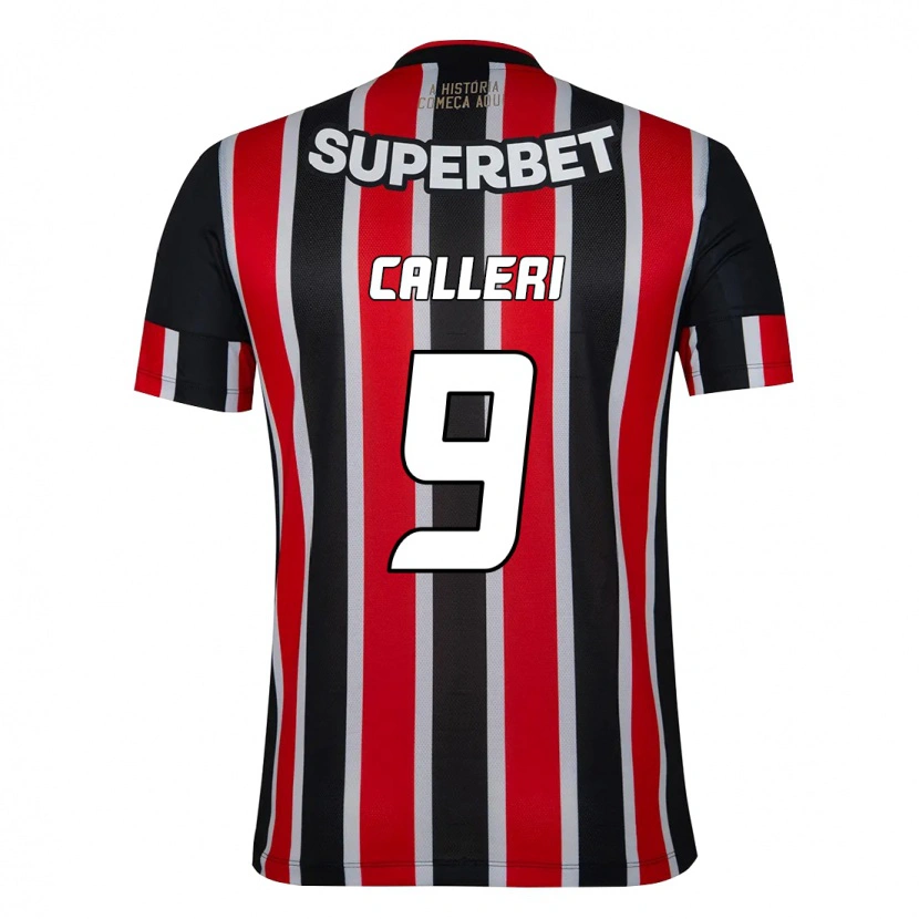 Danxen Kinder Jonathan Calleri #9 Rot Schwarz Weiß Auswärtstrikot Trikot 2025/26 T-Shirt Schweiz
