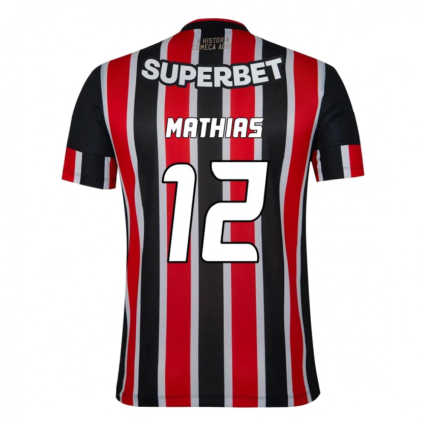 Danxen Kinder Leandro Mathias #12 Rot Schwarz Weiß Auswärtstrikot Trikot 2025/26 T-Shirt Schweiz