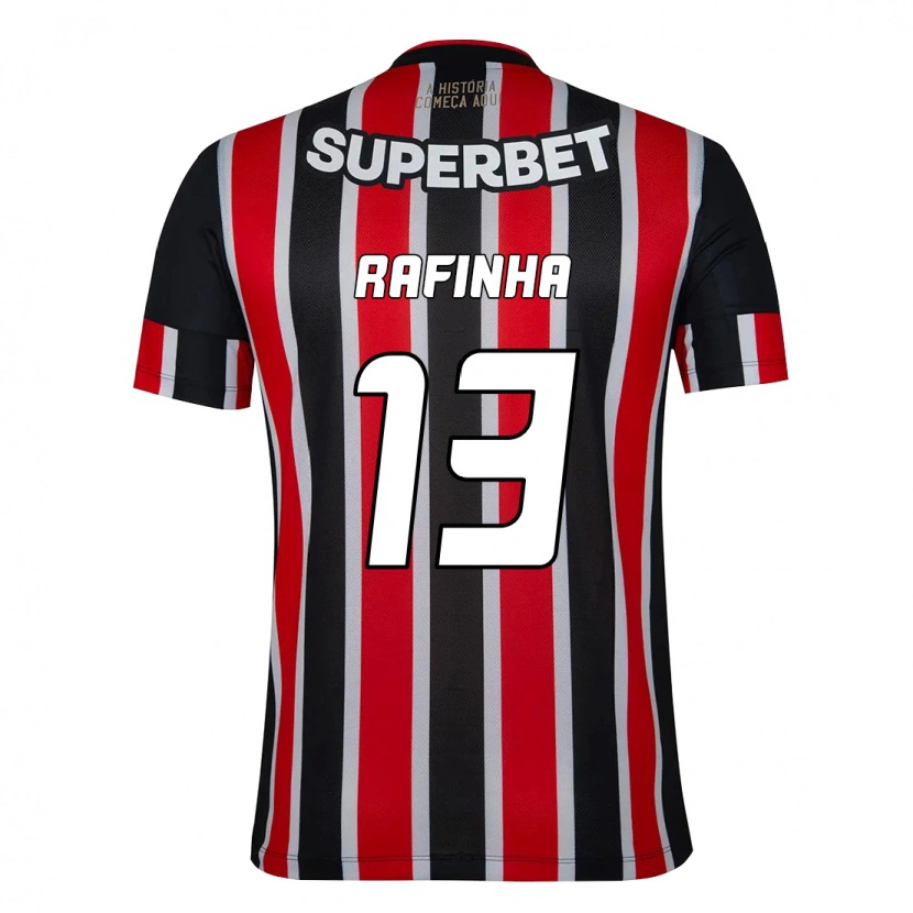 Danxen Kinder Rafinha #13 Rot Schwarz Weiß Auswärtstrikot Trikot 2025/26 T-Shirt Schweiz