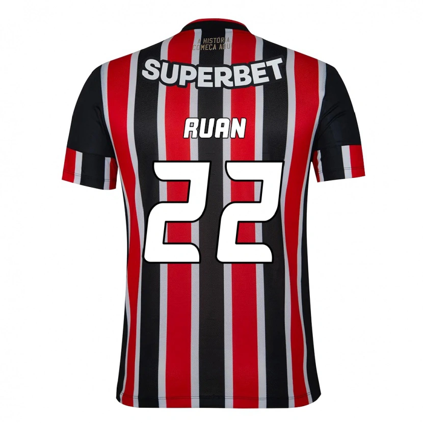 Danxen Kinder Ruan #22 Rot Schwarz Weiß Auswärtstrikot Trikot 2025/26 T-Shirt Schweiz