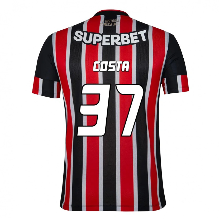 Danxen Kinder Talles Costa #37 Rot Schwarz Weiß Auswärtstrikot Trikot 2025/26 T-Shirt Schweiz