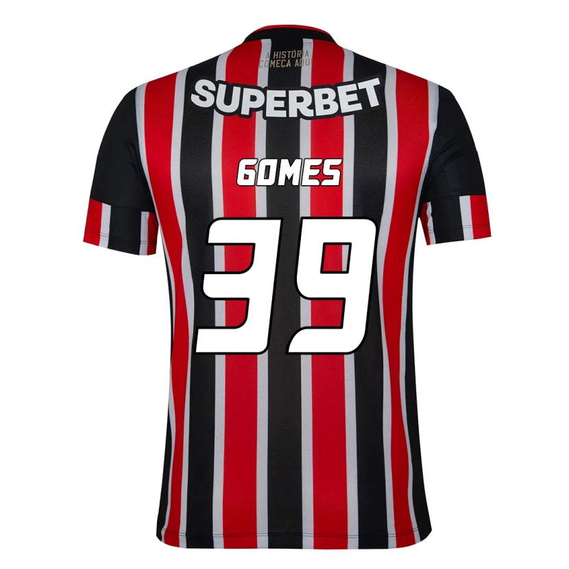Danxen Kinder William Gomes #39 Rot Schwarz Weiß Auswärtstrikot Trikot 2025/26 T-Shirt Schweiz