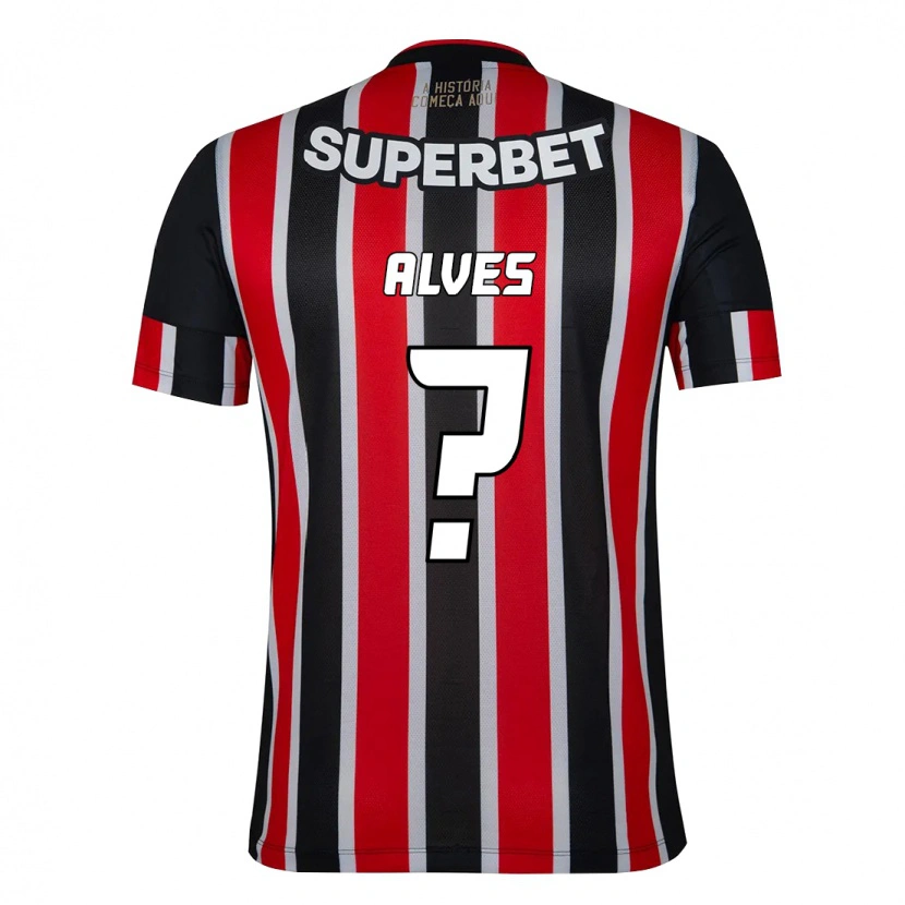 Danxen Kinder Karla Alves #0 Rot Schwarz Weiß Auswärtstrikot Trikot 2025/26 T-Shirt Schweiz