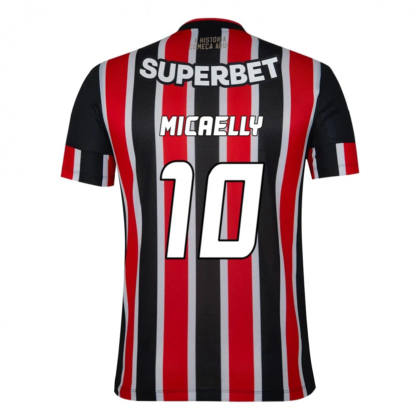 Danxen Kinder Micaelly #10 Rot Schwarz Weiß Auswärtstrikot Trikot 2025/26 T-Shirt Schweiz