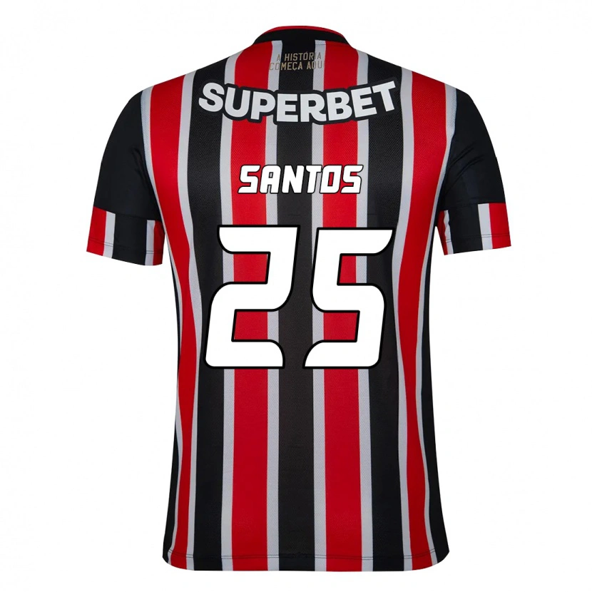 Danxen Kinder Mariana Santos #25 Rot Schwarz Weiß Auswärtstrikot Trikot 2025/26 T-Shirt Schweiz