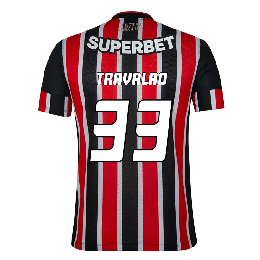 Danxen Kinder Rafa Travalão #33 Rot Schwarz Weiß Auswärtstrikot Trikot 2025/26 T-Shirt Schweiz