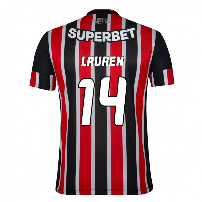 Danxen Kinder Lauren #14 Rot Schwarz Weiß Auswärtstrikot Trikot 2025/26 T-Shirt Schweiz
