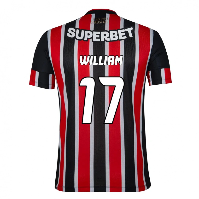 Danxen Kinder William #17 Rot Schwarz Weiß Auswärtstrikot Trikot 2025/26 T-Shirt Schweiz