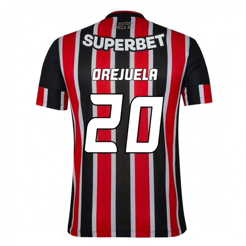 Danxen Kinder Luis Manuel Orejuela #20 Rot Schwarz Weiß Auswärtstrikot Trikot 2025/26 T-Shirt Schweiz