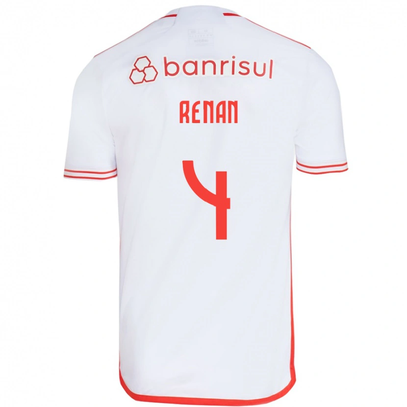 Danxen Kinder Robert Renan #4 Rot Weiß Auswärtstrikot Trikot 2025/26 T-Shirt Schweiz