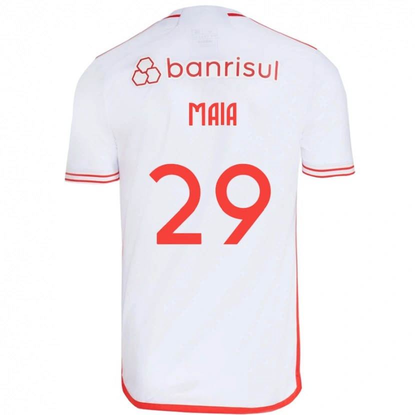 Danxen Kinder Thiago Maia #29 Rot Weiß Auswärtstrikot Trikot 2025/26 T-Shirt Schweiz