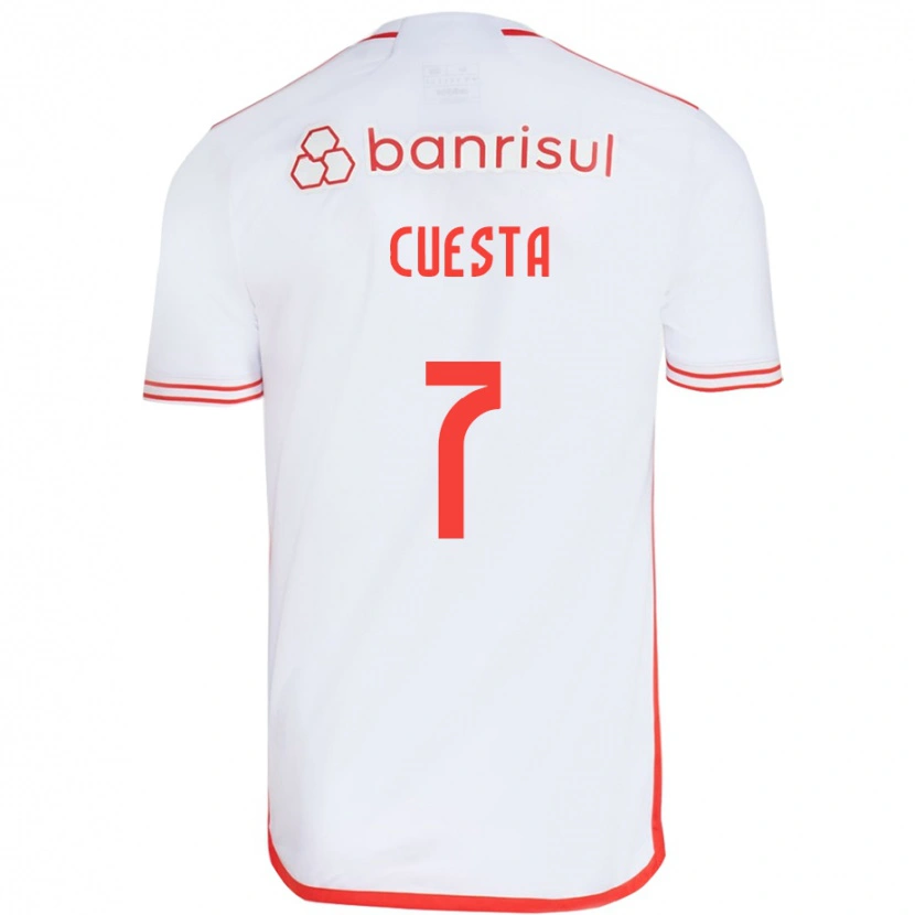 Danxen Kinder Juan Manuel Cuesta #7 Rot Weiß Auswärtstrikot Trikot 2025/26 T-Shirt Schweiz