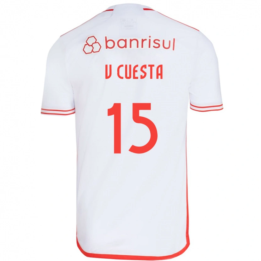 Danxen Kinder Victor Cuesta #15 Rot Weiß Auswärtstrikot Trikot 2025/26 T-Shirt Schweiz