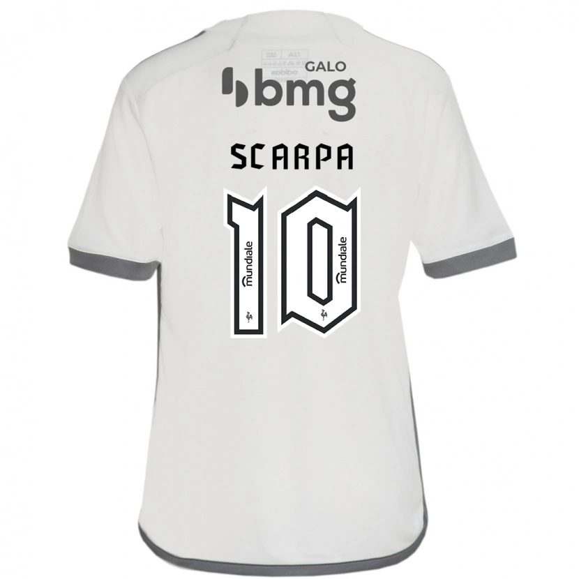 Danxen Kinder Gustavo Scarpa #10 Weiß Schwarz Auswärtstrikot Trikot 2025/26 T-Shirt Schweiz