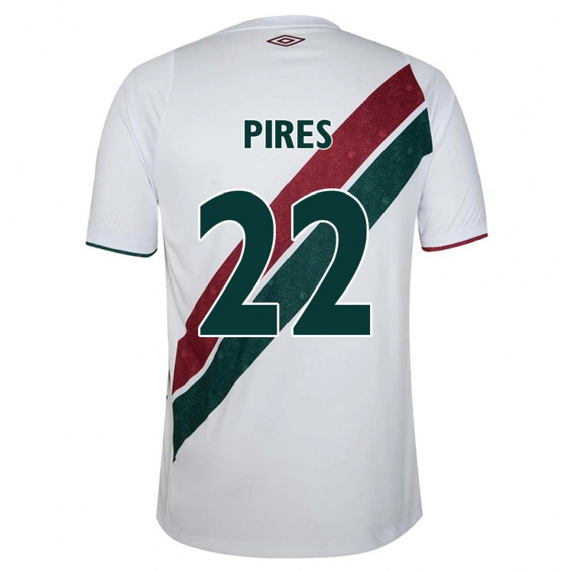 Danxen Kinder Gabriel Pires #22 Weiß Grün Kastanienbraun Auswärtstrikot Trikot 2025/26 T-Shirt Schweiz