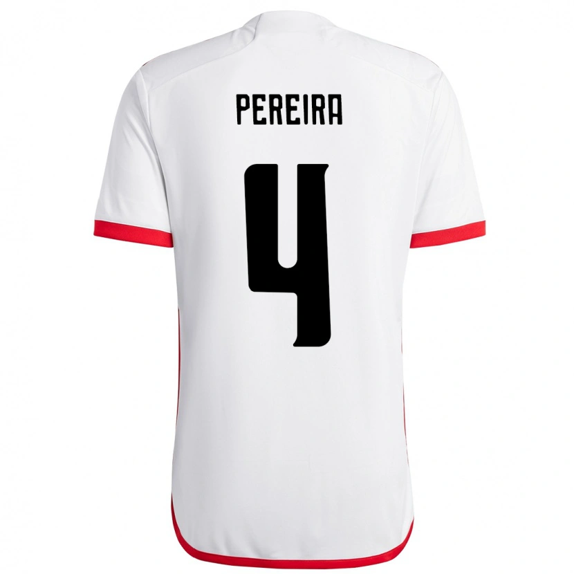 Danxen Kinder Léo Pereira #4 Rot Schwarz Auswärtstrikot Trikot 2025/26 T-Shirt Schweiz