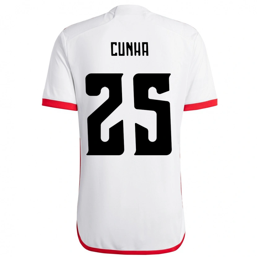 Danxen Kinder Matheus Cunha #25 Rot Schwarz Auswärtstrikot Trikot 2025/26 T-Shirt Schweiz
