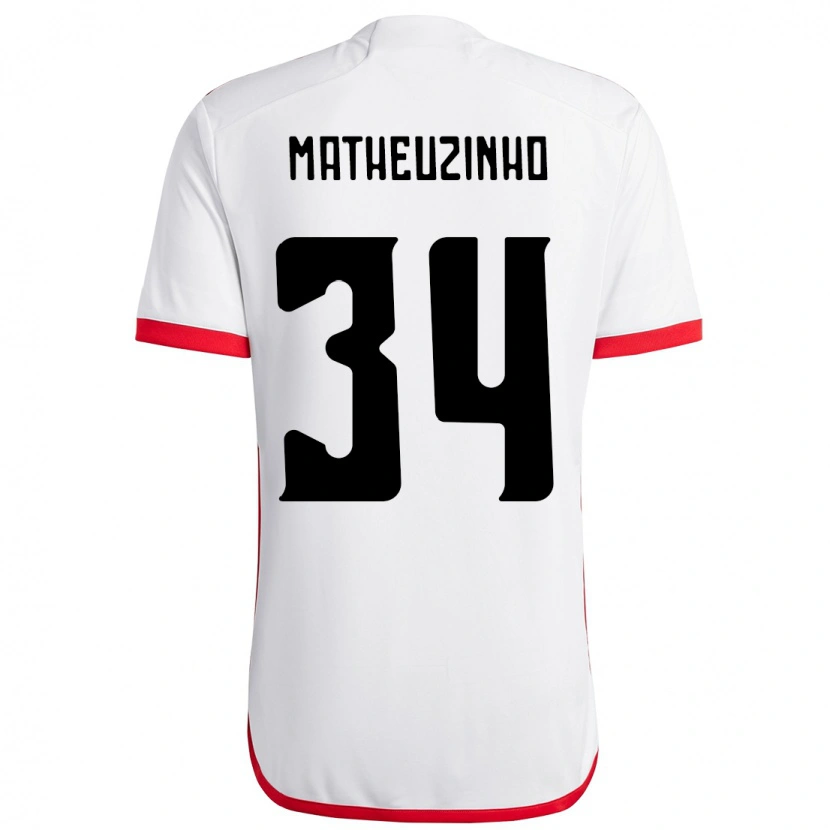 Danxen Kinder Matheuzinho #34 Rot Schwarz Auswärtstrikot Trikot 2025/26 T-Shirt Schweiz